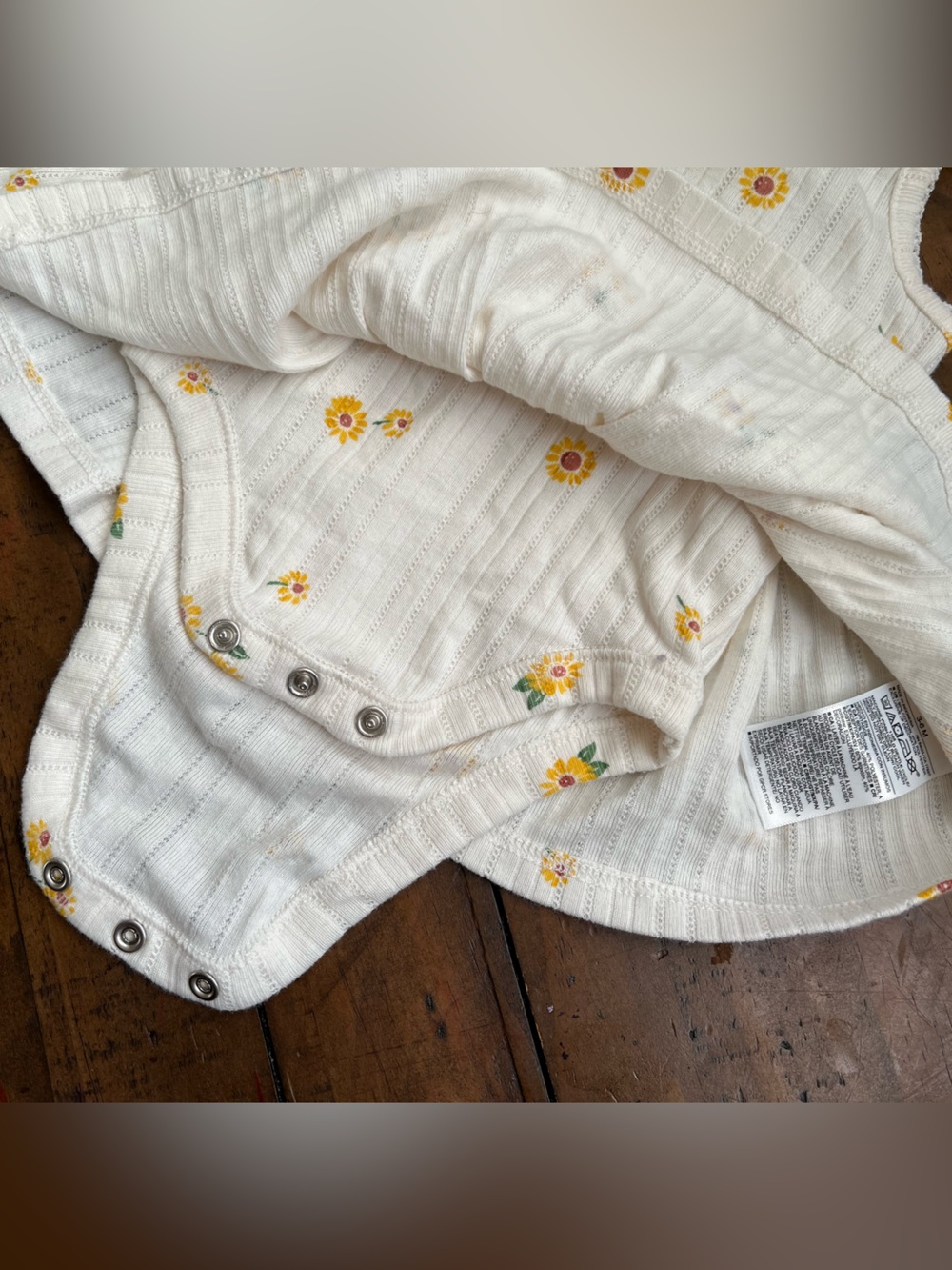Old Navy White Baby Sunflower Onsie Dress - Picture 3 of 4